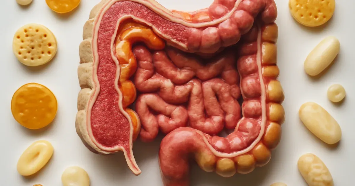 Illustration of gut microbiome diversity affected by chronic stress and cortisol levels