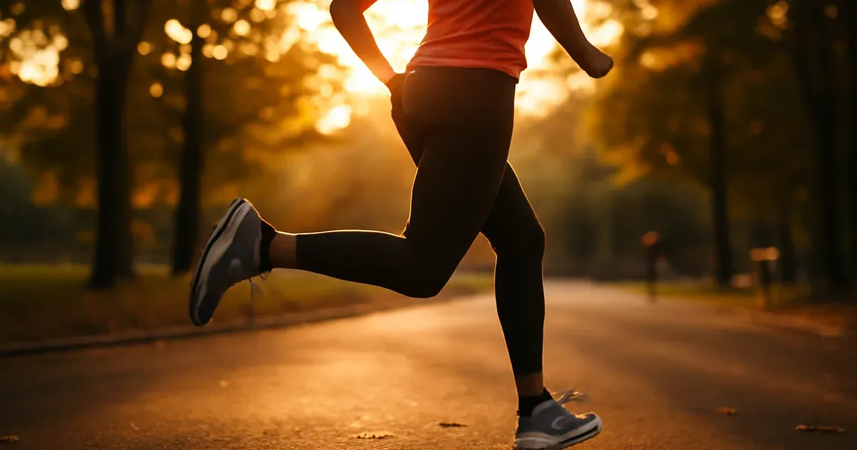 Woman running at peak energy during ovulation phase of cycle syncing