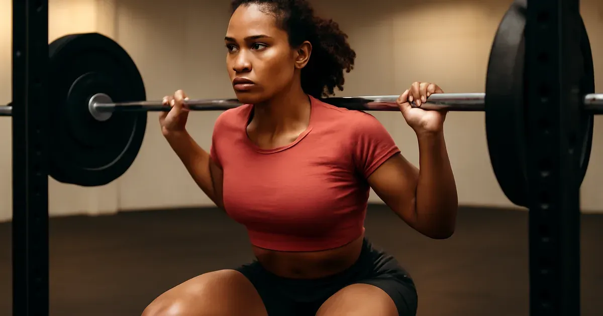 Woman doing strength training during the follicular phase as part of cycle syncing workouts