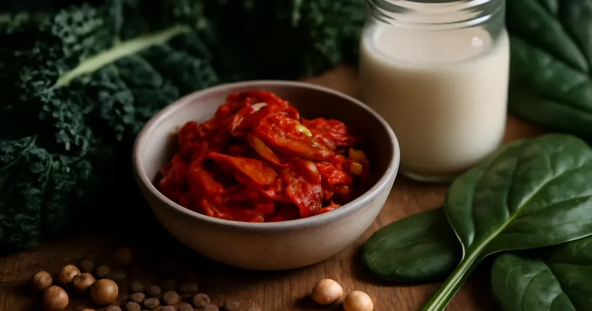 Colourful fermented foods and vegetables supporting gut microbiome diversity and longevity