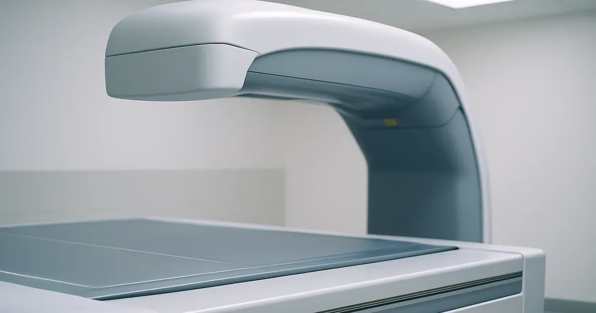 DEXA scan machine in a clinical setting used to measure body composition and visceral fat