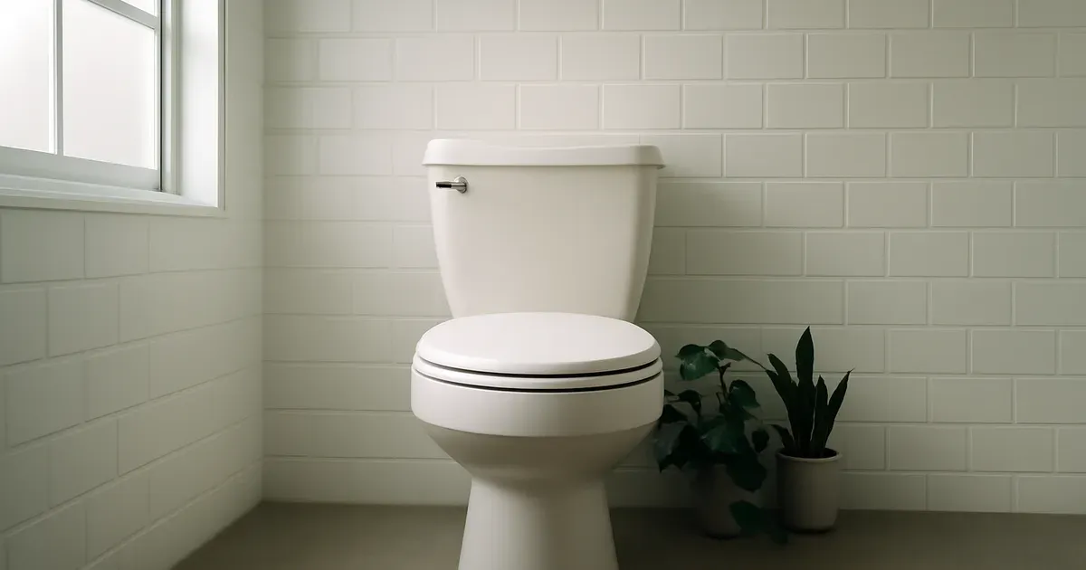 Clean modern bathroom interior representing ghost poops gut health and digestive wellness