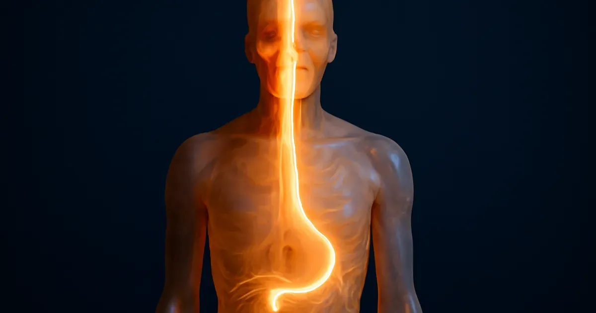 Conceptual illustration of the gut-brain axis showing microbiome connection to the central nervous system