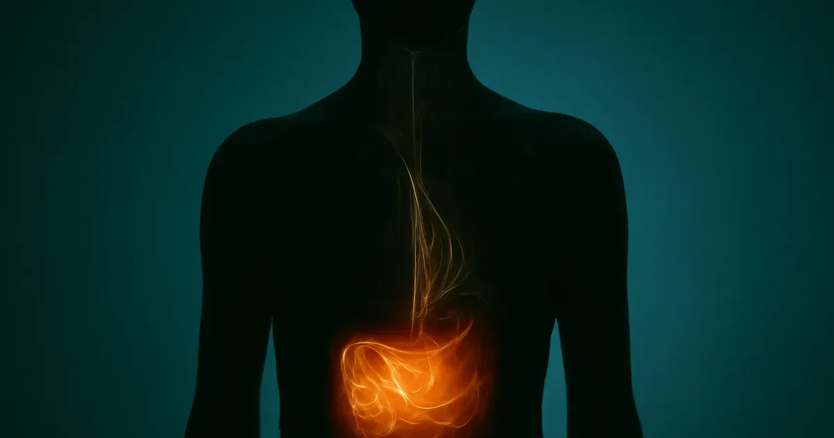 Conceptual illustration of the gut-brain axis connection relevant to holistic nutrition and microbiome science