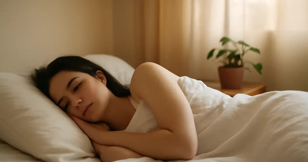 Person sleeping well to support gut-brain axis and natural GLP-1 hormone production