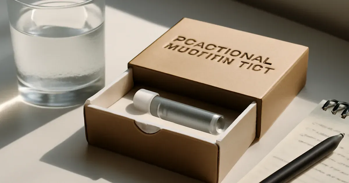 Functional hormone and gut microbiome test kits on a desk for cortisol testing in women over 40