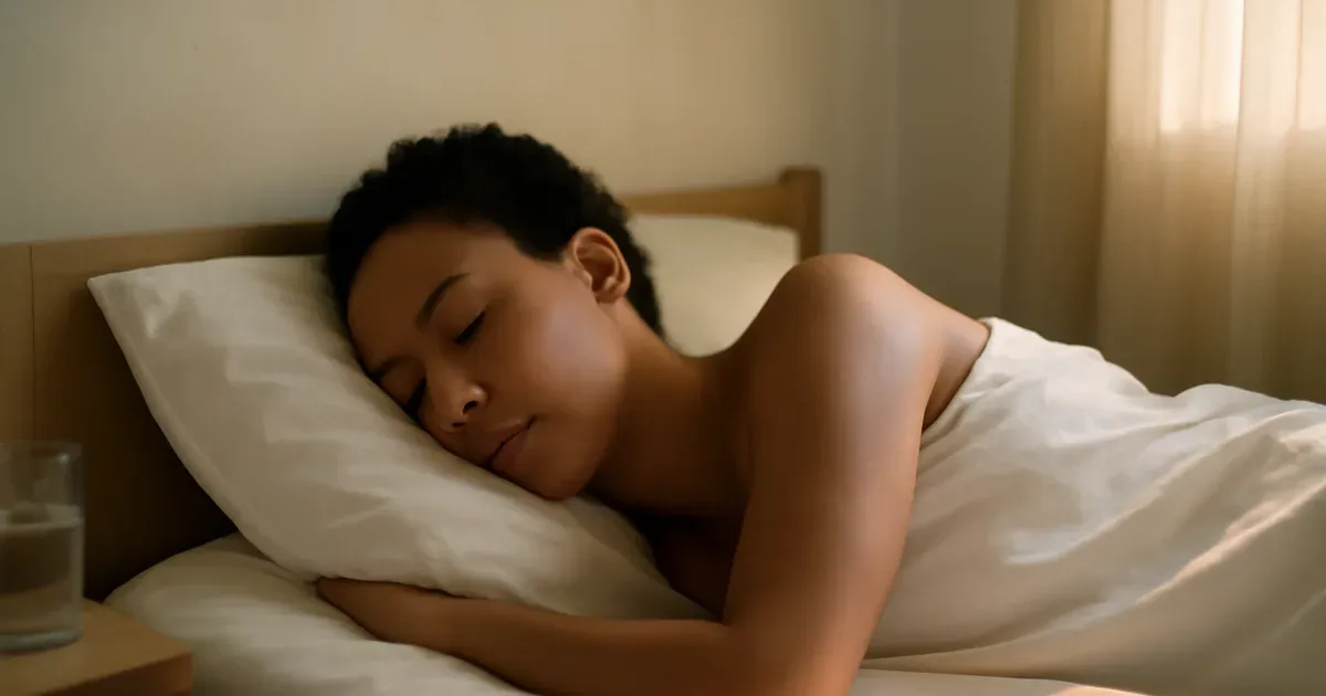 UK adult sleeping soundly, illustrating the link between quality sleep, the gut-brain connection and gut health