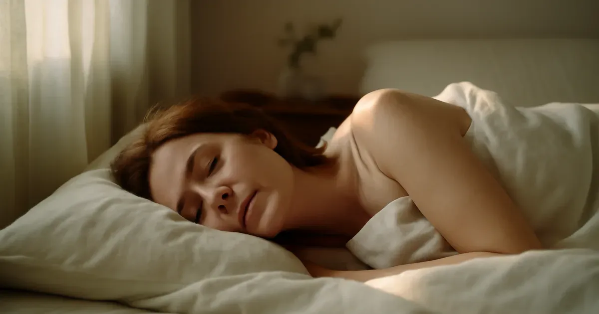Woman over 40 sleeping soundly to support metabolism, gut health, and weight loss