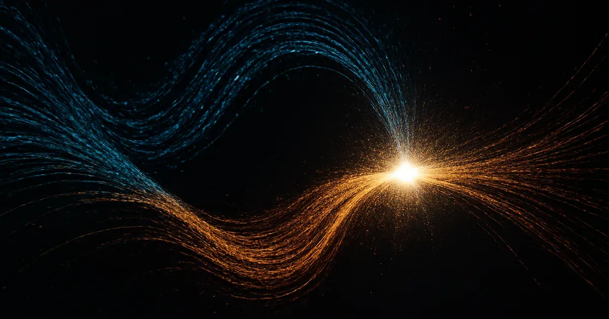 Abstract visualisation of male and female gut microbiome diversity curves converging after menopause