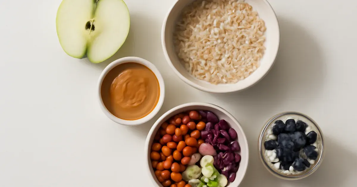 Simple everyday high-protein high-fiber meal combinations for gut health and microbiome support