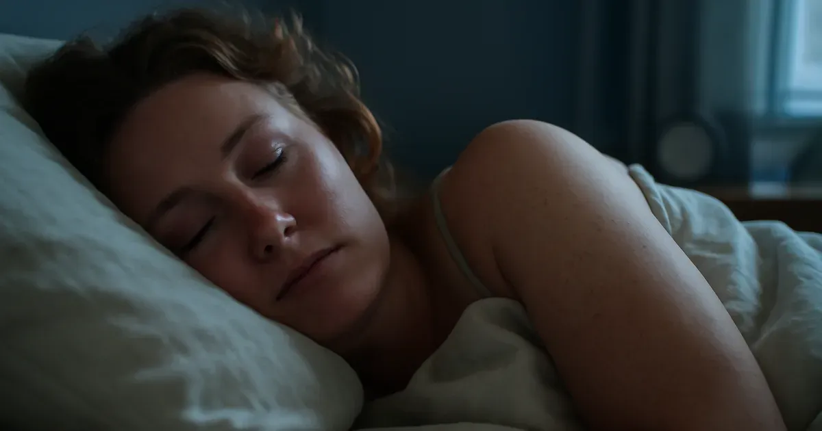Woman sleeping peacefully representing circadian rhythms and gut microbiome health connection