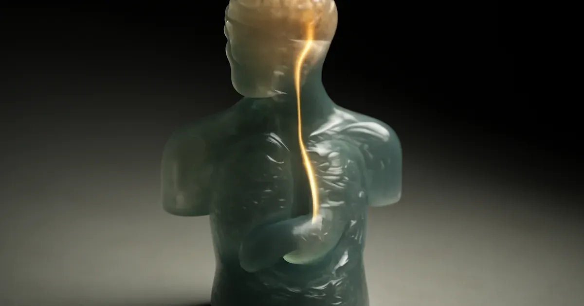 Diagram of the gut-brain connection via the vagus nerve and microbiome UK