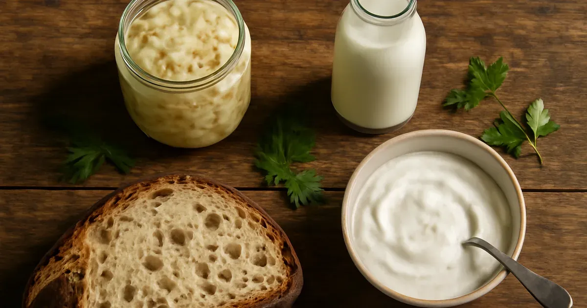 Fermented foods including kefir and sauerkraut to improve gut health naturally in the UK
