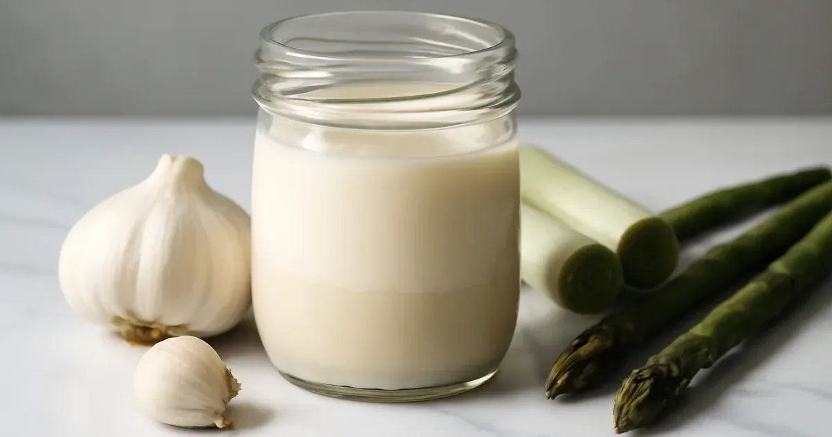 Probiotic kefir and prebiotic vegetables including garlic and leeks for post-antibiotic gut health UK microbiome recovery