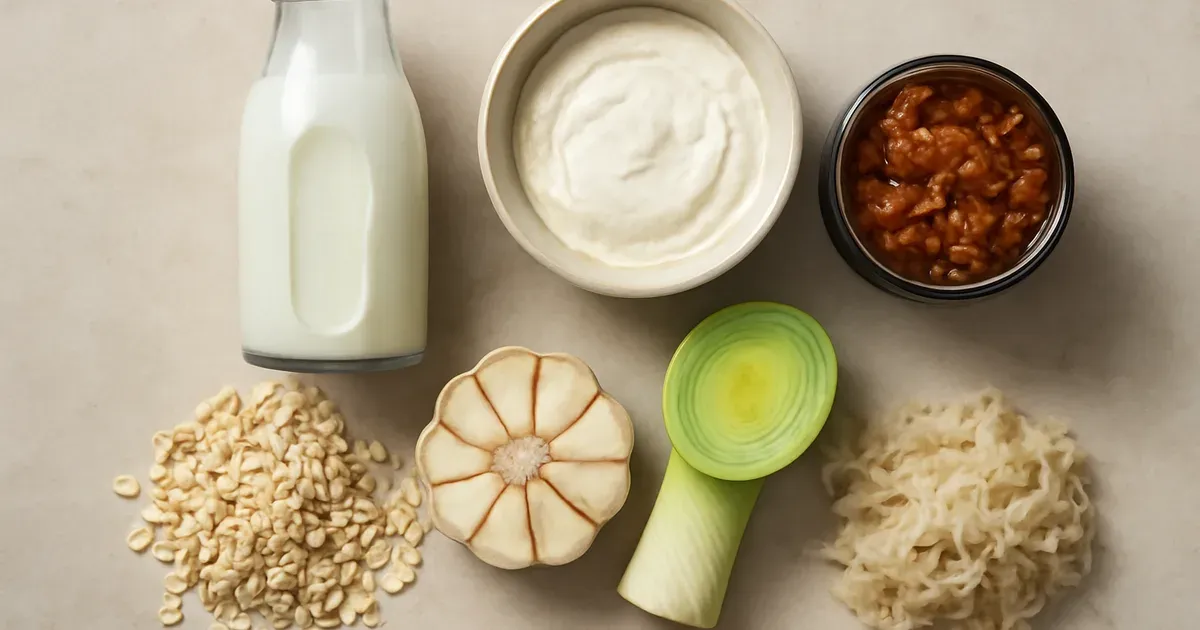 Prebiotic and probiotic foods for microbiome UK support and gut health recovery after psilocybin session