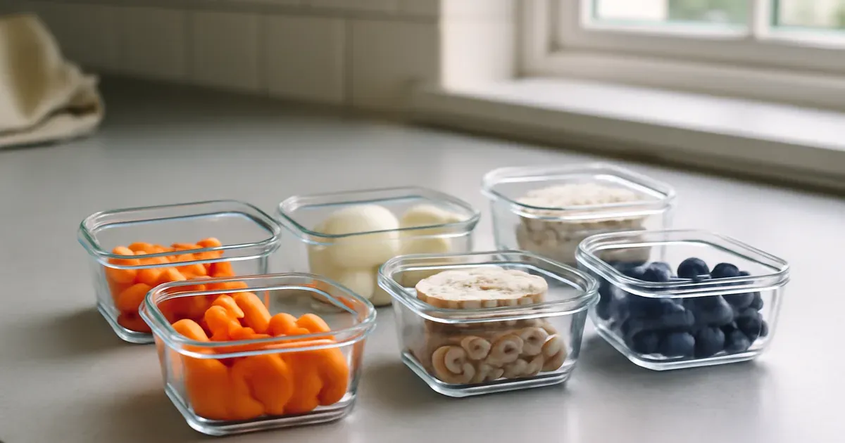 Weekly low FODMAP snack prep with reusable containers filled with gut-friendly foods to support IBS management and gut health UK