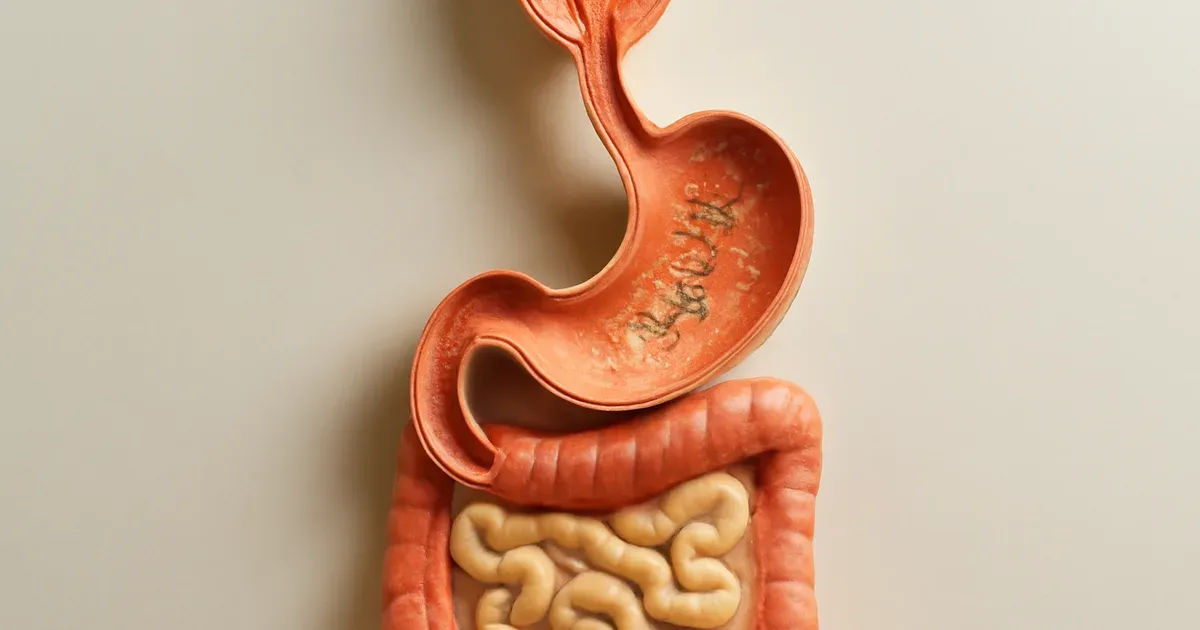 Illustration of oral microbes travelling from mouth to gut along the digestive tract