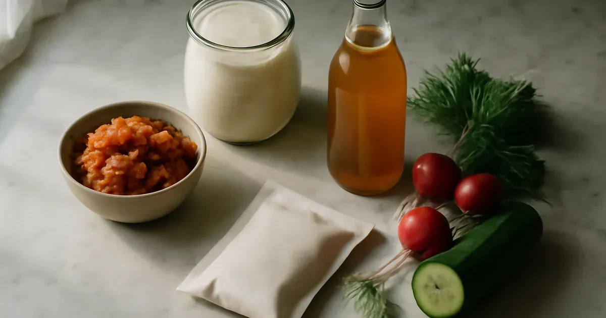 Fermented foods including yogurt, kefir and kimchi that support oral microbiome and gut health UK