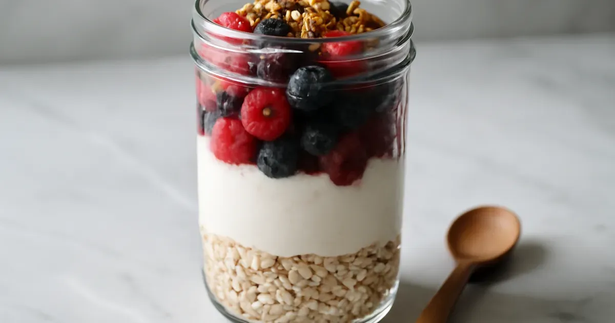 High-fibre overnight oats with berries and seeds supporting microbiome diversity and gut health UK