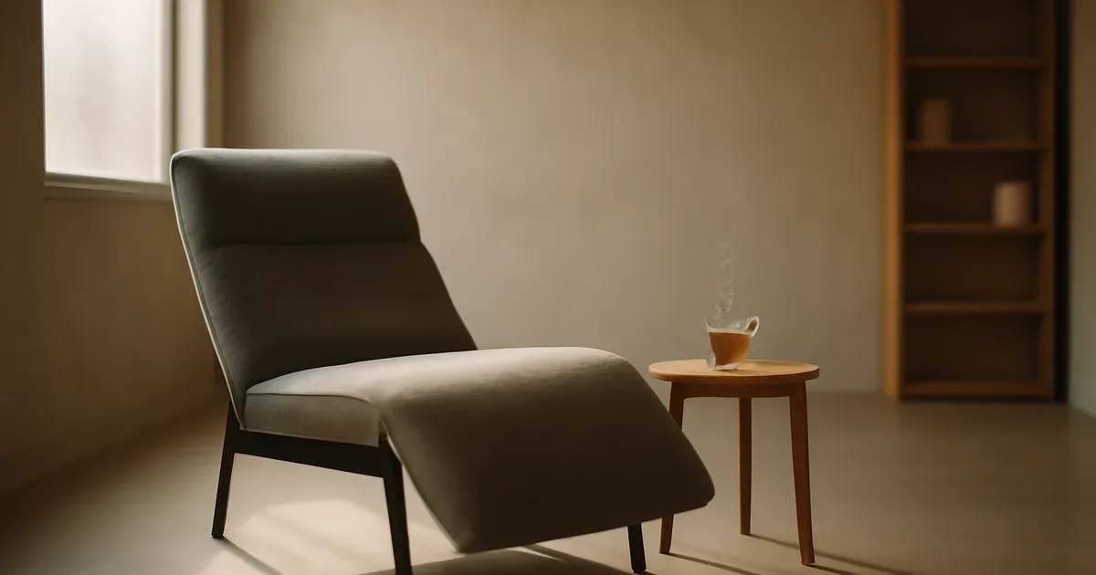 Calm clinical therapy room used in psilocybin-assisted therapy sessions, showing the controlled environment used to manage gut health side effects