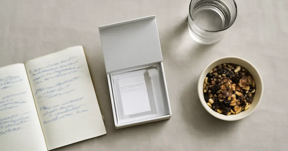 British Gut Project microbiome test kit alongside food diary for tracking gut health UK