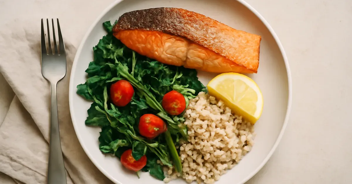Protein and fibre-first plate structure supporting natural GLP-1 release and gut health UK dietary guidelines