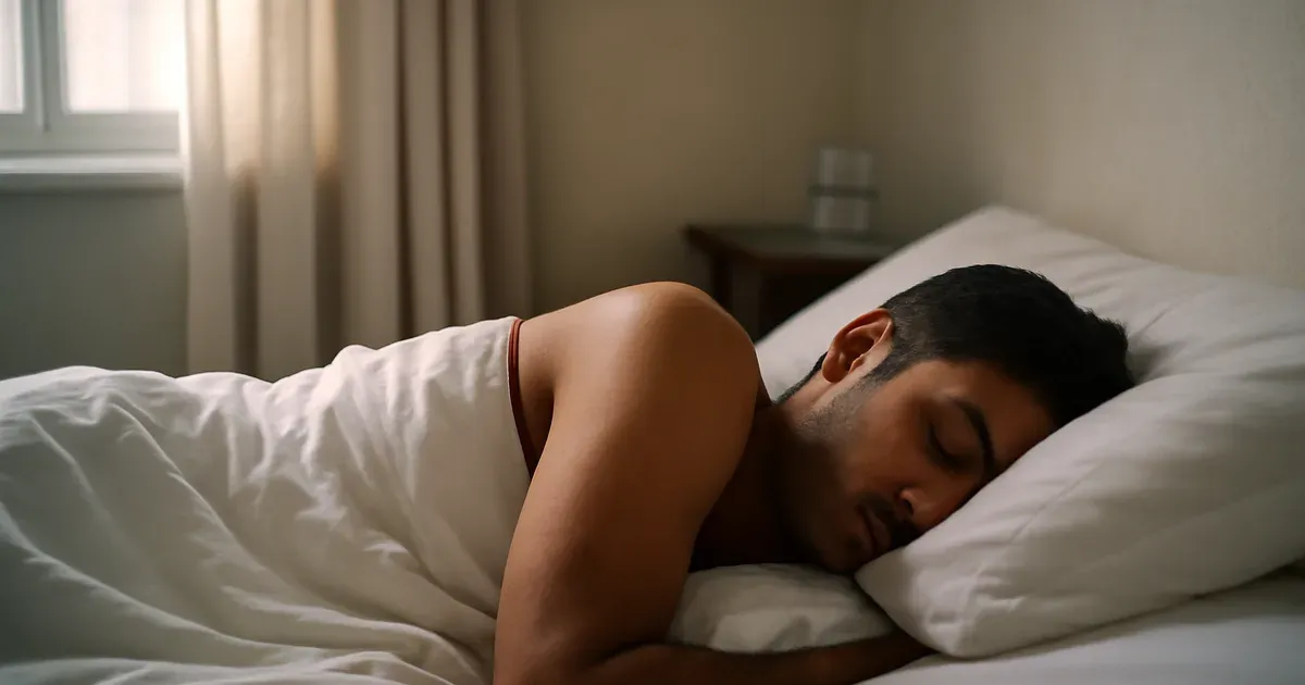Person sleeping to support gut health UK and circadian microbiome rhythm for the gut-brain axis