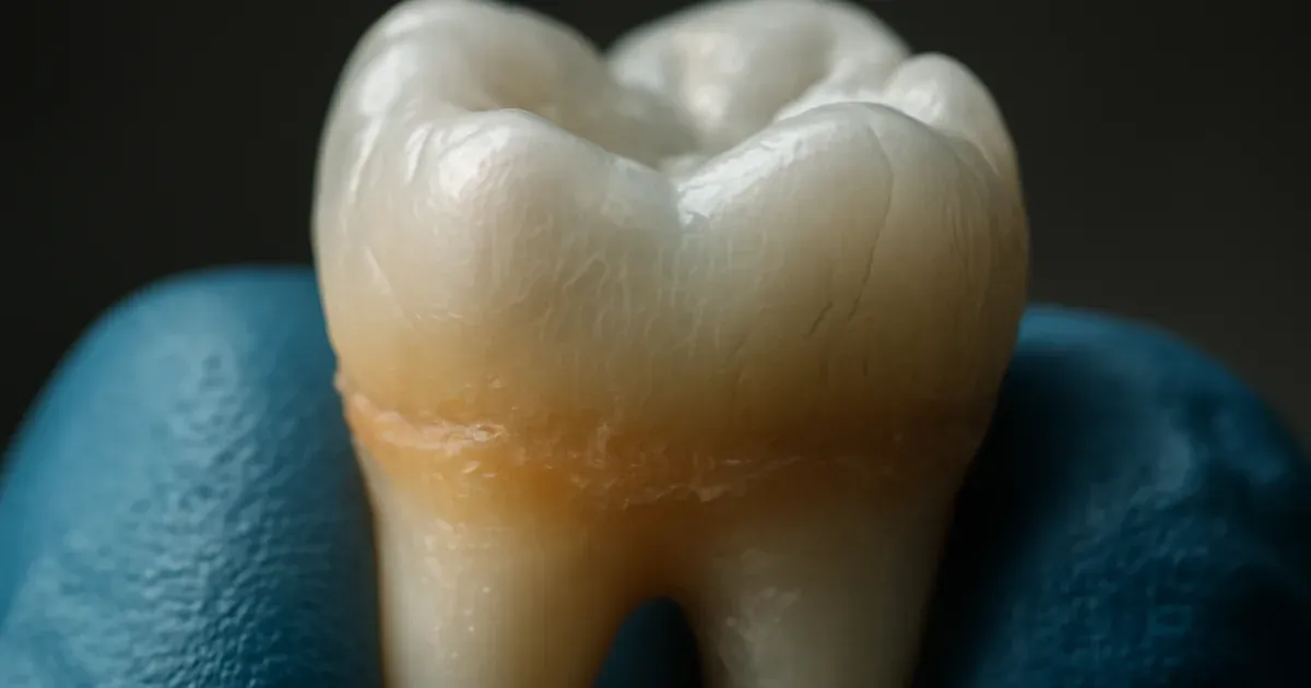 Macro illustration of diverse oral microbiome bacteria colonising tooth surface, gut health UK context