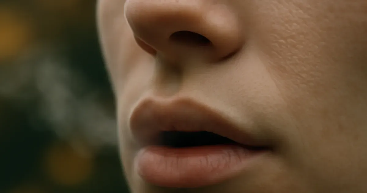 Person exhaling slowly during breathwork technique to support gut-brain connection and digestion