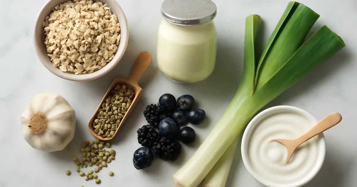 Gut-friendly British diet foods supporting microbiome UK health alongside daily meditation practice
