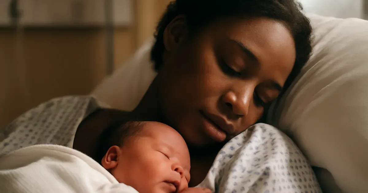 Newborn baby and parent representing the early development of the oral microbiome from birth