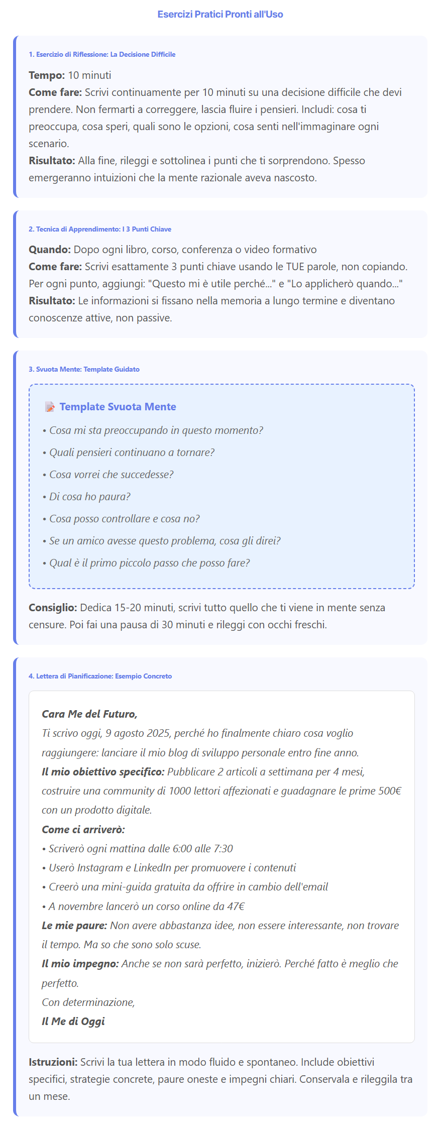 Esercizi di Scrittura Creativa