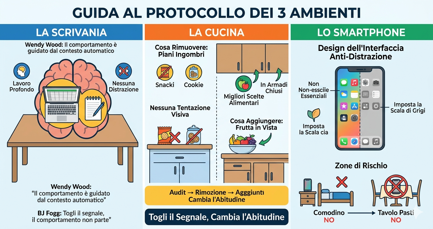 Guida al Protocollo dei 3 Ambienti - https://cambialetueabitudini.com/