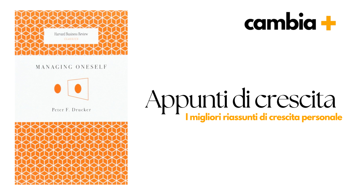 Copertina del libro Managing Oneself di Peter Drucker