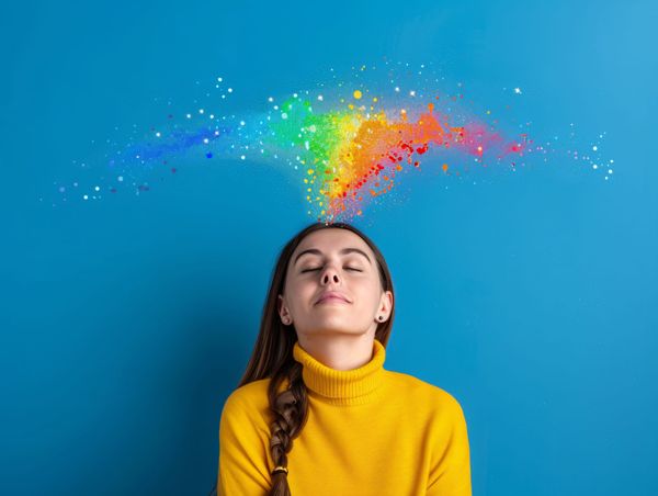 La mente ADHD: un'esplosione di colori, creatività e possibilità.