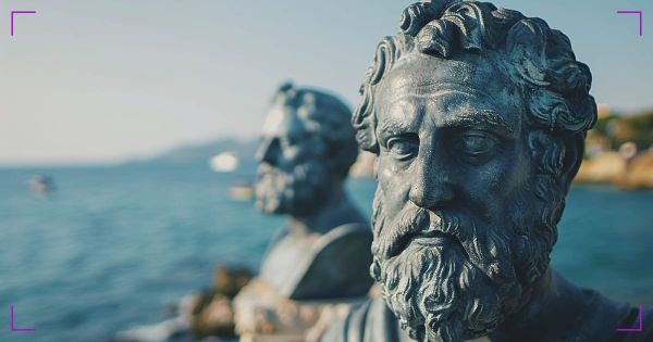 Busto di Seneca con le sue frasi celebri in latino