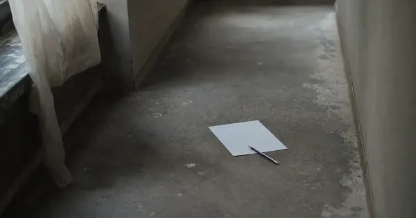 Foglio bianco accanto a una matita temperata, in un corridoio stretto, sotto un velo sottile di nuvole, domande potenti…