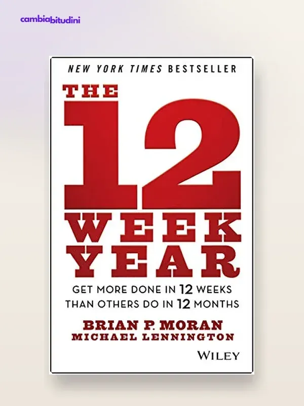 Copertina The 12 Week Year Brian Moran — riassunto Appunti di Crescita
