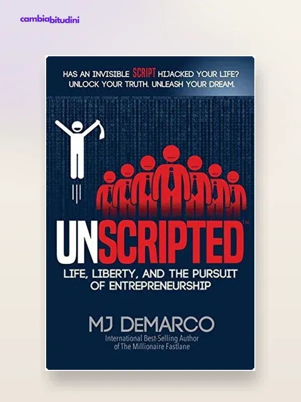 Copertina Unscripted: riassunto di MJ DeMarco — riassunto Appunti di Crescita