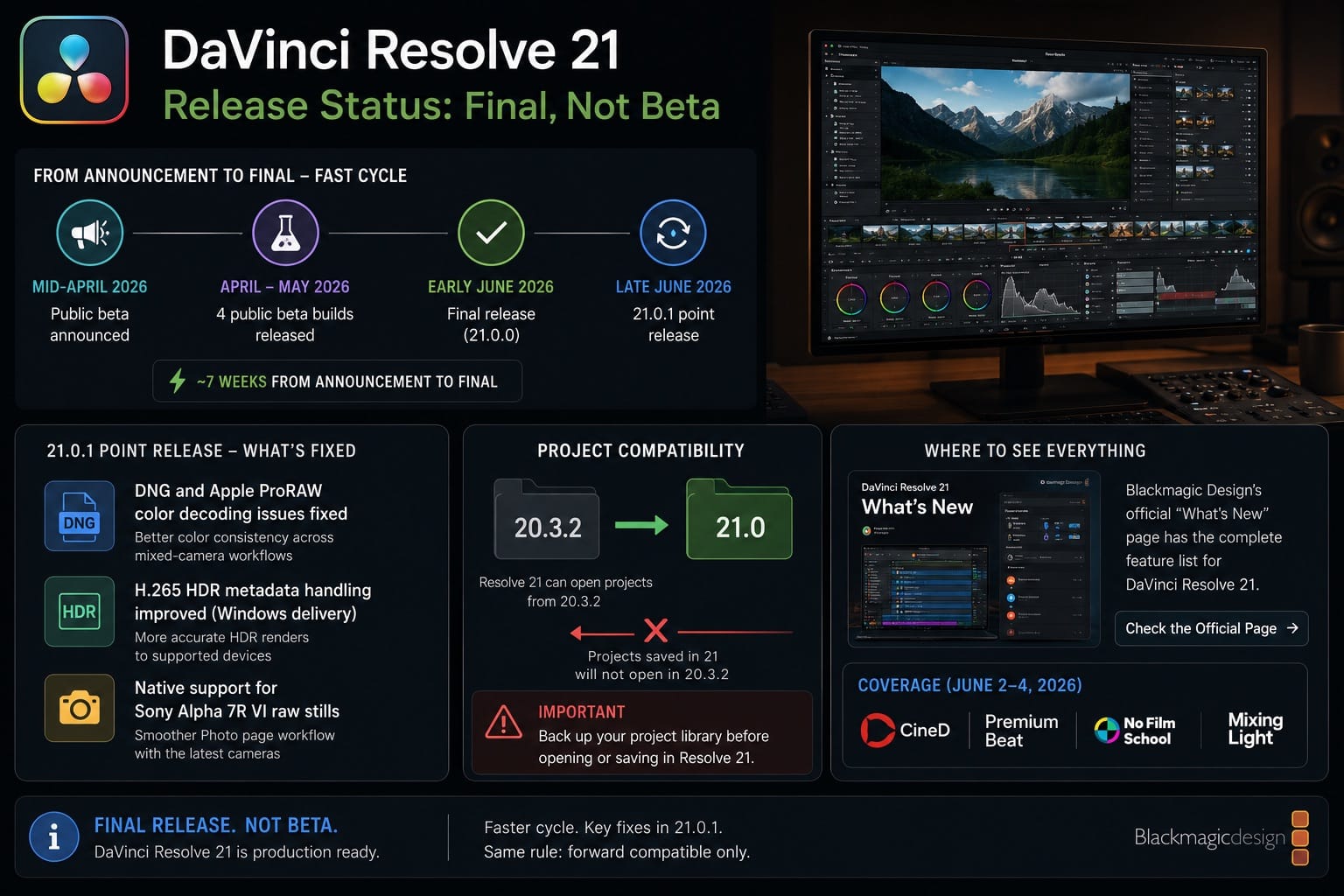 DaVinci Resolve 21 Release Status Final Not Beta