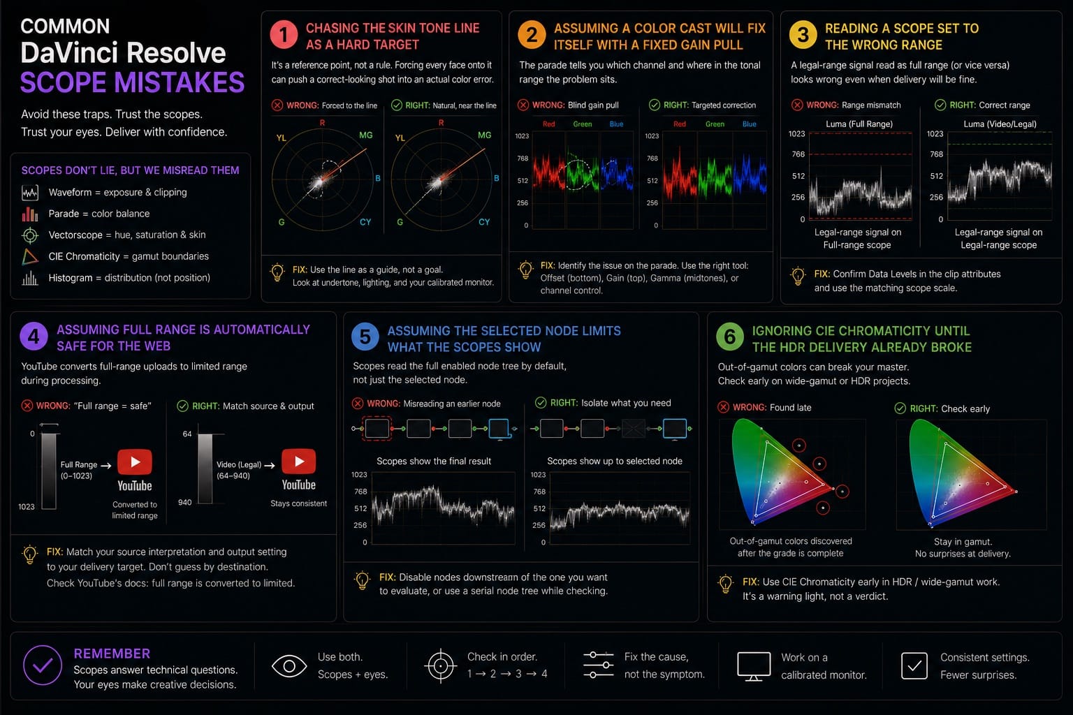 Common DaVinci Resolve Scope Mistakes