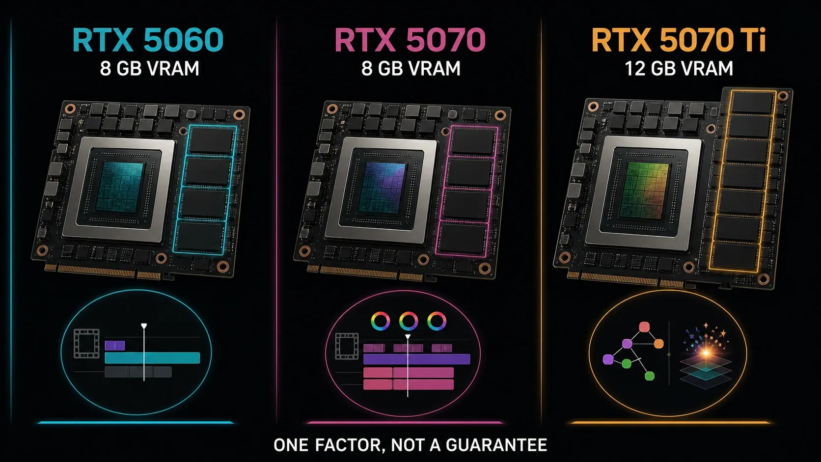 RTX 5060, RTX 5070 and RTX 5070 Ti laptop VRAM tiers for DaVinci Resolve