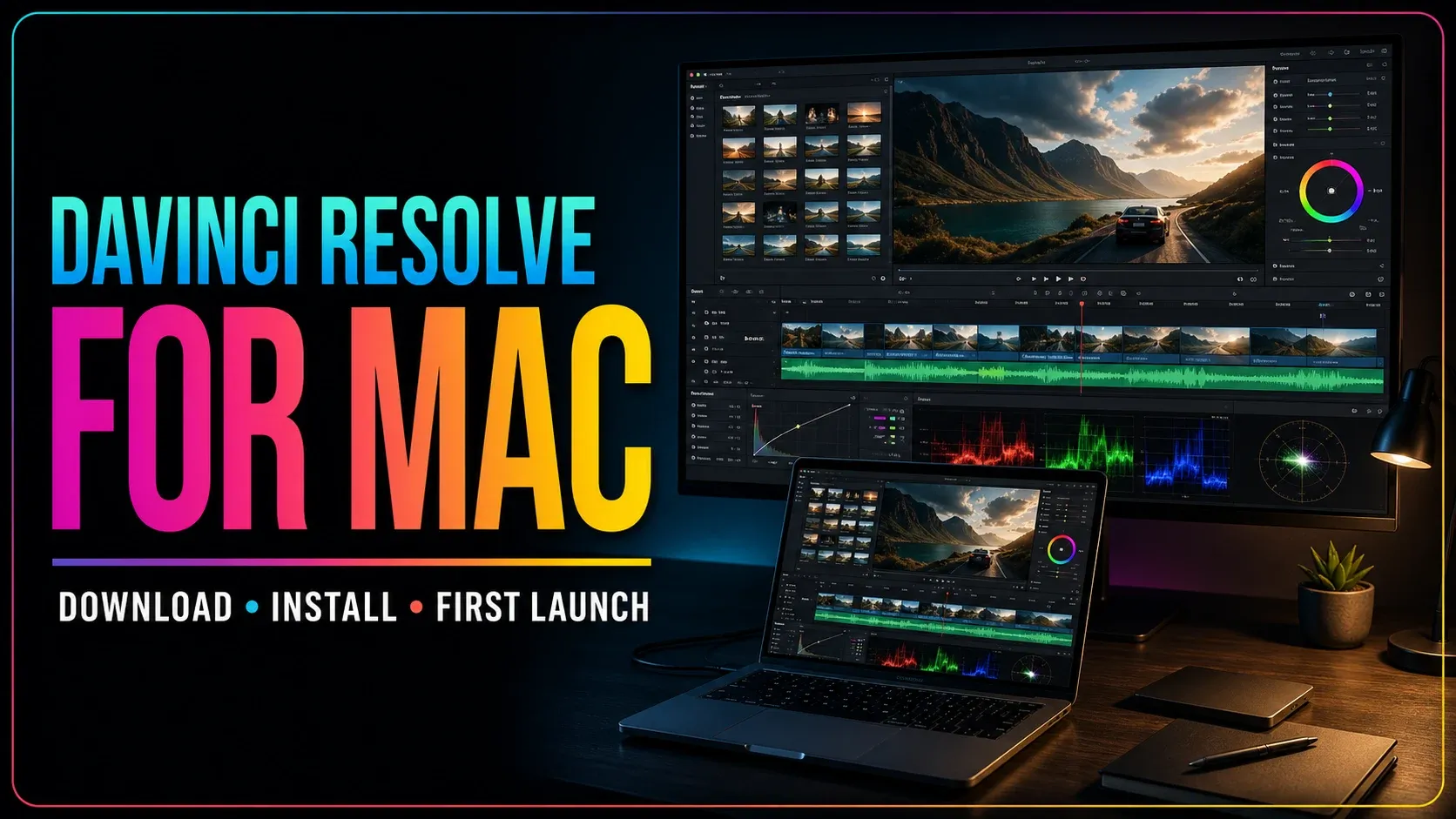 DaVinci Resolve for Mac download and installation guide on an Apple silicon editing workstation