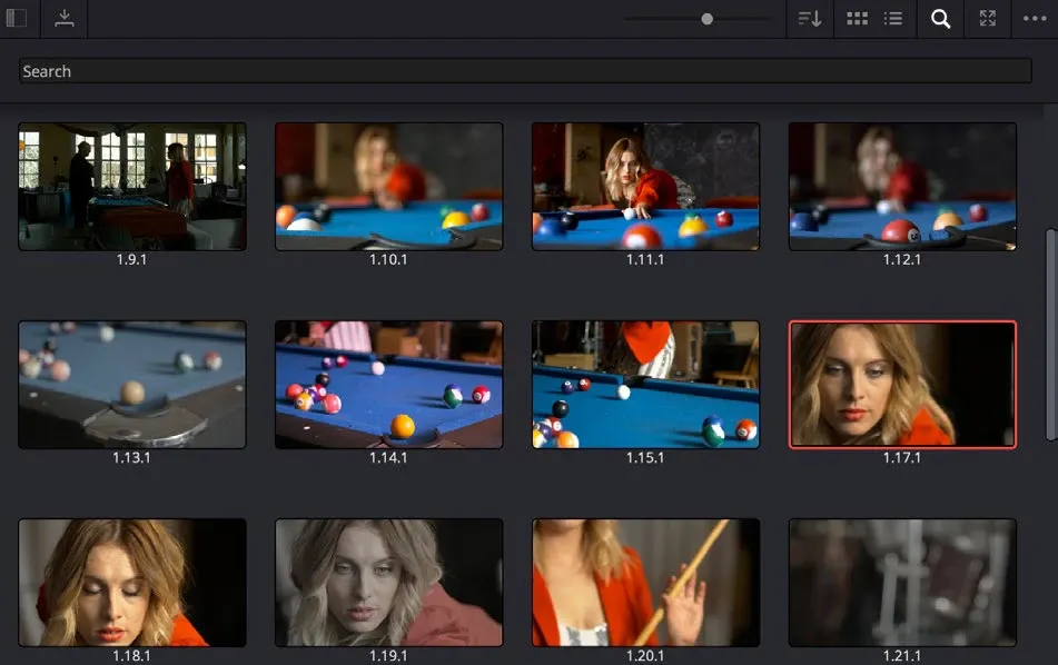 Gallery stills hold reference frames and saved grades