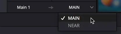 Fairlight Control Room and loudness meters for checking the selected output bus