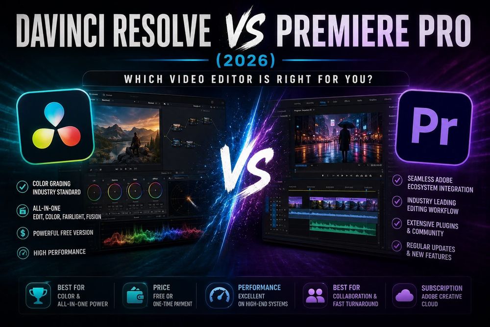 DaVinci Resolve vs Premiere Pro (2026)