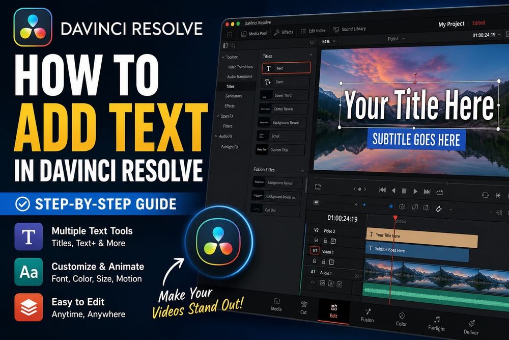 How to Add Text in DaVinci Resolve
