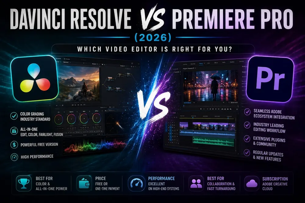 DaVinci Resolve vs Premiere Pro (2026)