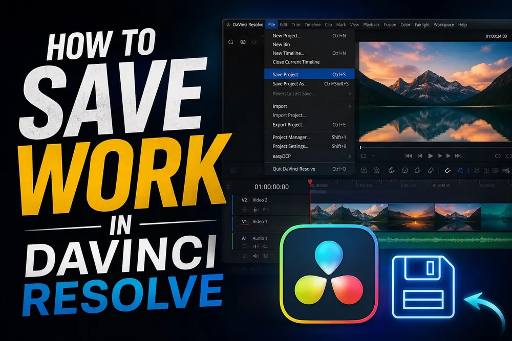 How to Save Work in DaVinci Resolve