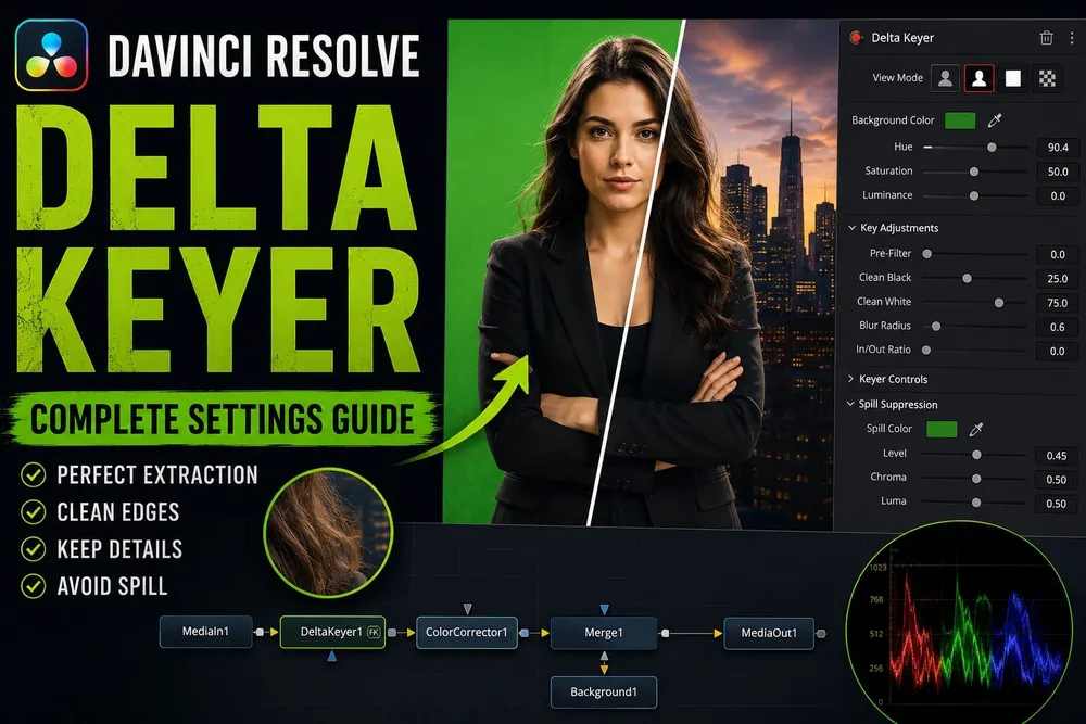 DaVinci Resolve Delta Keyer: Complete Settings Guide